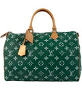 Green monogram duffle