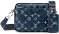 Blue lv man bag