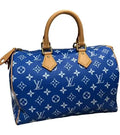 Blue monogram duffle