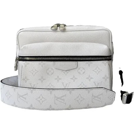 White lv man bag